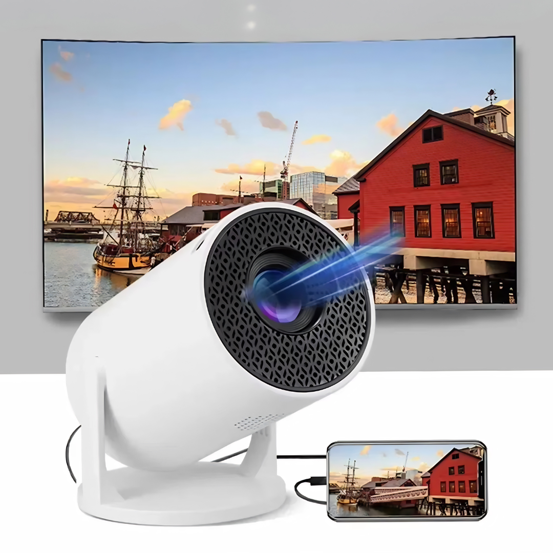Portable High-Definition Projector With Screen Mirroring