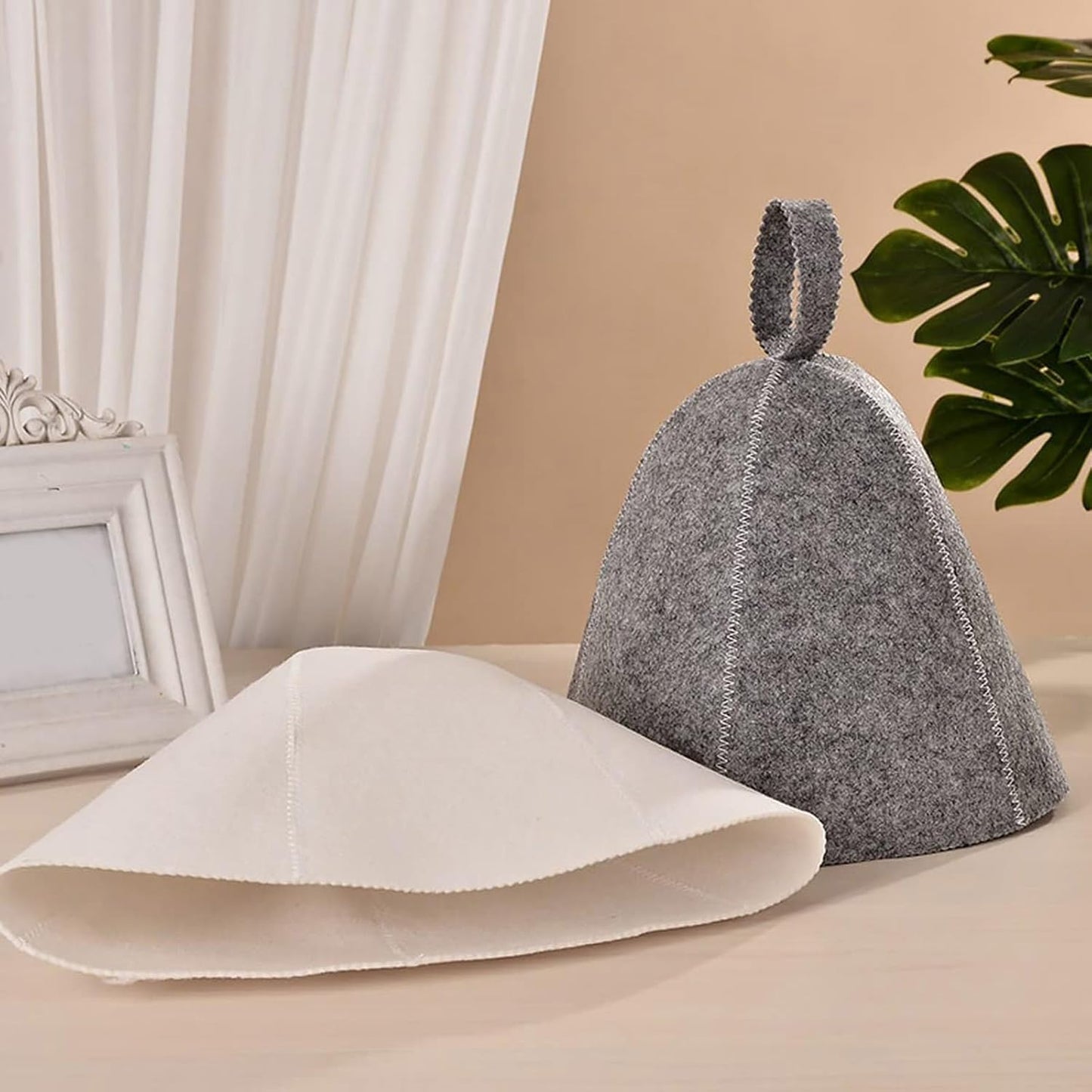 Wool Sauna Hat Heat Protection Cap For Hair And Scalp Care