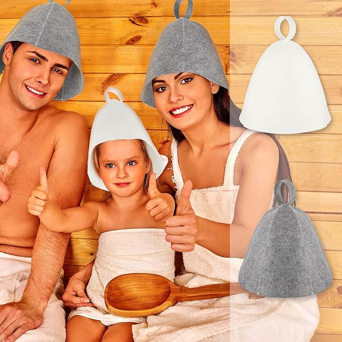 Wool Sauna Hat Heat Protection Cap For Hair And Scalp Care