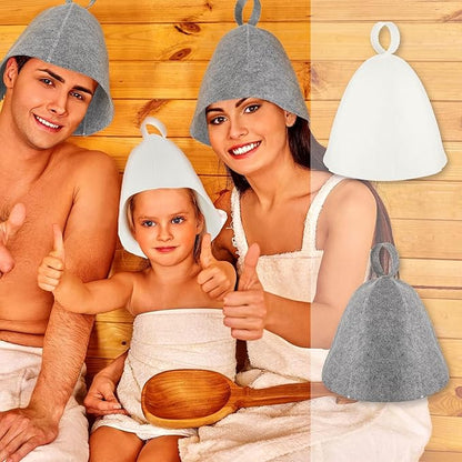 Wool Sauna Hat Heat Protection Cap For Hair And Scalp Care
