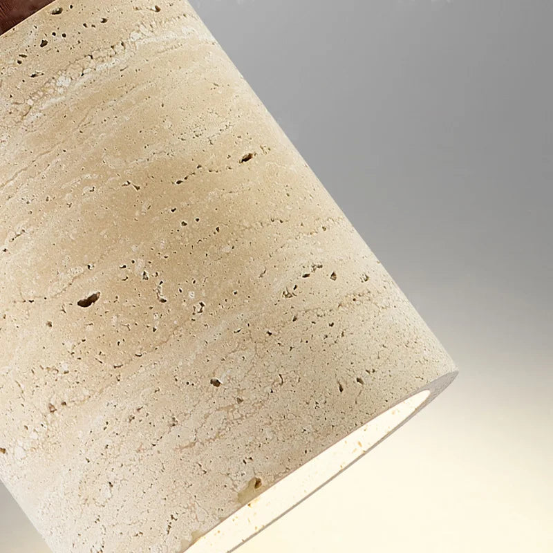 Japanese Style Cave Stone Hanging Pendant Lamp Wabi Sabi Lighting Decor