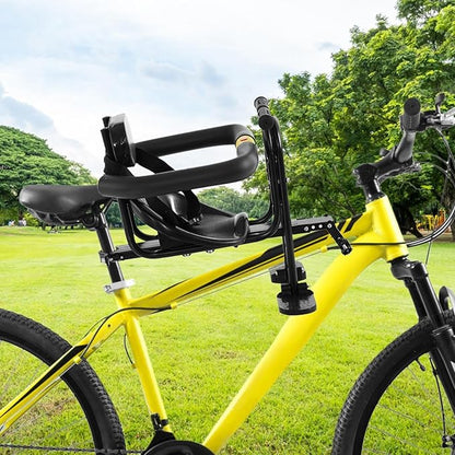 Front Mounted Child Bike Seat Safety With Footrests And Support