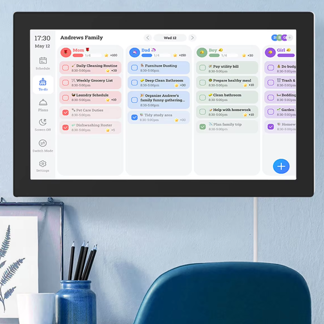WiFi Smart Digital Family Calendar Touch Screen Home Organisation Planner