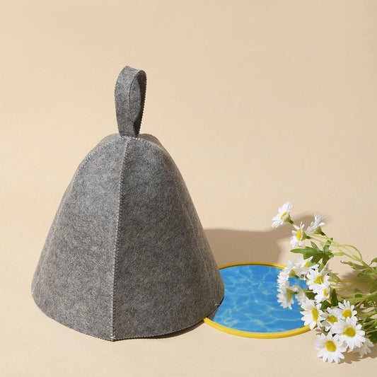 Wool Sauna Hat Heat Protection Cap For Hair And Scalp Care